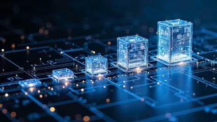 Blue light technology miniature building array