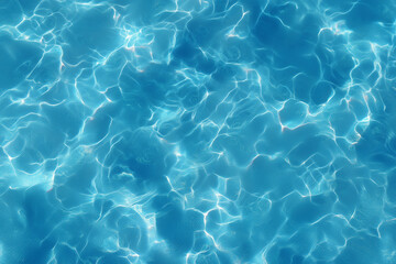 Blue Water Surface with Ripples and Caustics Texture