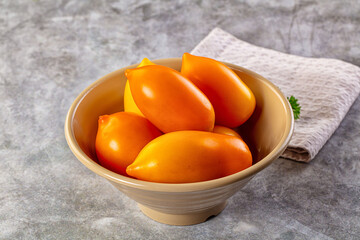 Sweet juicy ripe yellow tomato