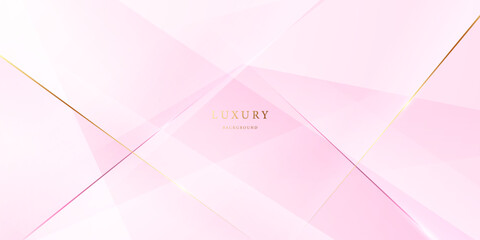 Abstract background design, modern pink and gold geometric element design.