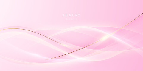 Abstract background design, modern pink and gold geometric element design.