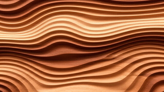 Abstract wood carving showing undulating natural waves pattern