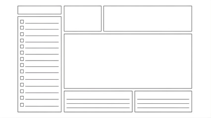 Wireframe template for user interface design and development,article sheet