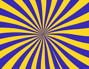 Geometric design featuring radial lines in contrasting colors