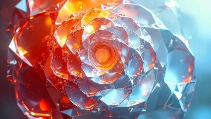 Colorful Crystal Flower Fantasy Abstract Picture