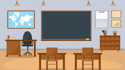 classroom with blackboard © asmaa