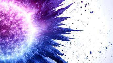 Fototapeta premium Exploding vibrant colored powder. A dynamic and artistic display of color and energy