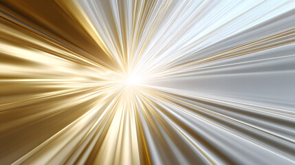 abstract dynamic light burst with radiating beams, representing energy and motion. The burst emanating from a central point, evoking a sense of power and velocity