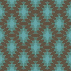 Seamless retro floral pattern with blue flowers in a vintage decorative style