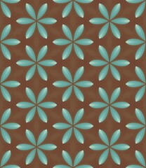 Seamless vector floral pattern with repeating flowers in a decorative vintage style, suitable for wallpaper and fabric designs