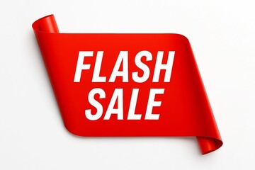 Flash sale banner on white background