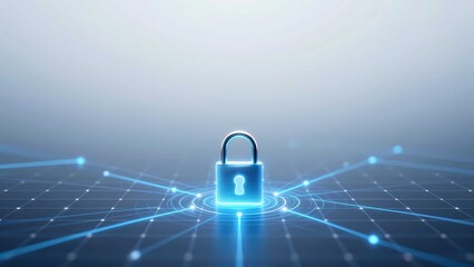 Digital network lock ensures cyber security and encrypted data flow