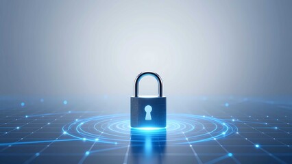 Cyber security digital lock protecting sensitive network data efficiently