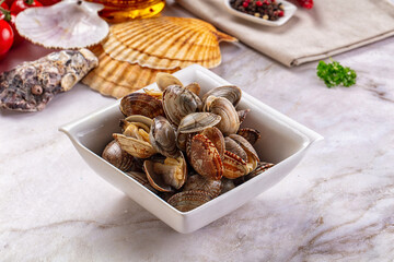 Steamed vongole clams with spices © Andrei Starostin