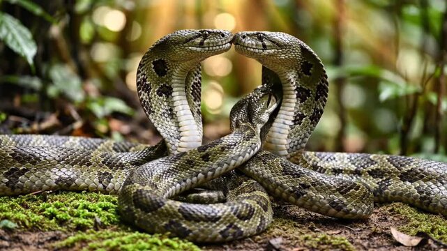 Stunning Cobra Dance: A Mesmerizing Display of Nature's Beauty and Reptilian Grace