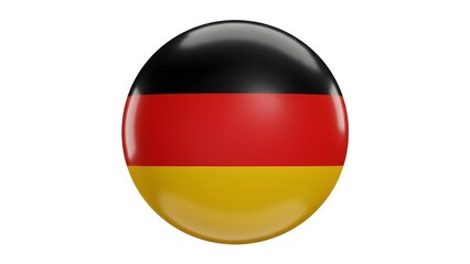 Photorealistic Glossy Sphere of the German National Flag