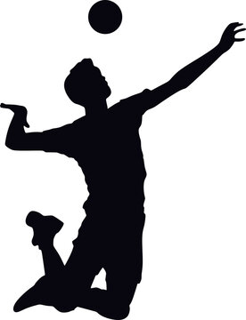 Voleyball Player Silhuette Illustration Element