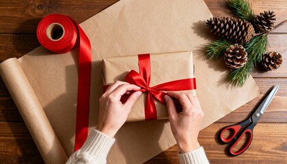 christmas decoration on wooden background