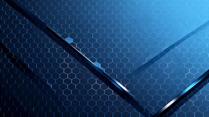 Blue hexagonal pattern with diagonal lines