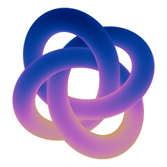 Intertwined Gradient Loop Abstract Sculpture