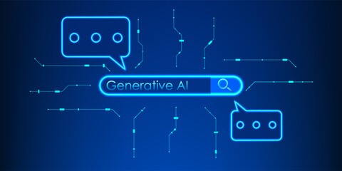 AI Prompt Data Processing Technology Background, User Typing Commands into Artificial Intelligence System, Generative AI Data Input, Machine Learning Command Processing