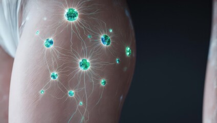 Futuristic Network on Arm - Technology and Connectivity Concept.