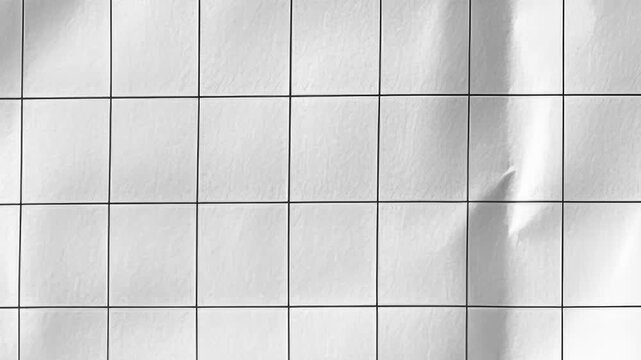 Lined paper.Crumpled paper texture, Paper texture background animated,Looping white crumpled paper background texture.Seamless school exercise book animation.