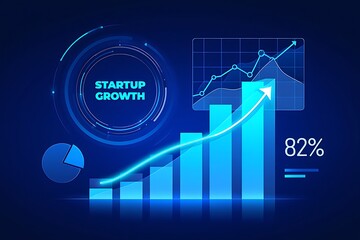 Visualizing startup growth financial charts data analysis and upward trends illustrated