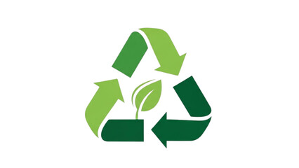 Obraz premium Recycle symbol with a plant growing inside representing environmental sustainability