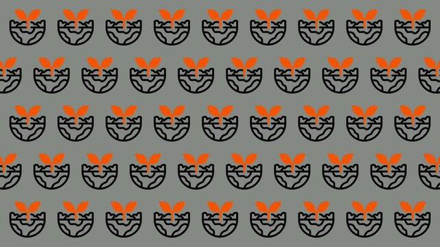 Cute Cat Faces Pattern Seamless Background.
