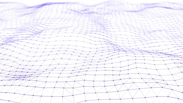 Purple line grid moving on white background video