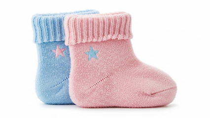 Pair of Baby Socks Pink Blue 1.
