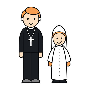 A priest and parishioner share a quiet moment of faith and guidance, symbolizing trust, compassion, and spiritual connection within the church community.
