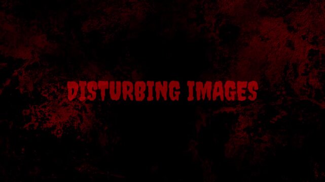Disturbing Images Red Alert Typography with Bloody Grunge Texture for Horror Intro