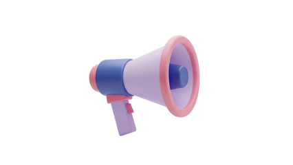 3D Megaphone Icon transparent background