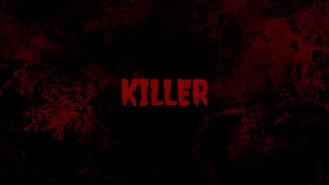 Killer Red Alert Typography with Bloody Grunge Texture for Horror Intro