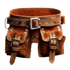 Empty Rugged Suede Tool Belt Studio Shot for Professionals