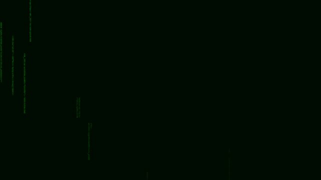 Animation displays a login window while various sequences of code run in the background, illustrating a hacking attempt in a computer system setting