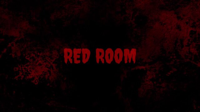 Red Room Red Alert Typography with Bloody Grunge Texture for Horror Intro
