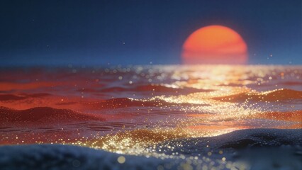 Sunset Over the Ocean