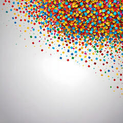 Bright abstract particle burst on light background