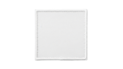 Blank White Fabric Patch Isolated On Black For Custom Design Mockup