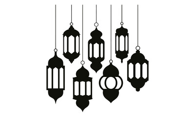 Ramadan lantern silhouette