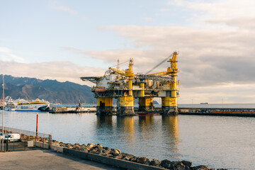 The Atlantica Delta drilling rig in the Santa Cruz de Tenerife harbor, spain - 2 nov 2025