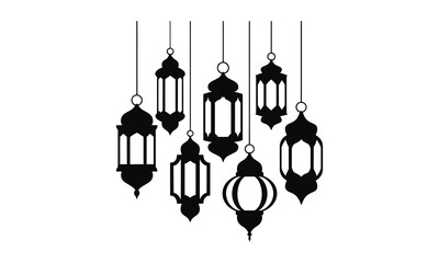 Ramadan lantern silhouette