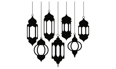 Ramadan lantern silhouette