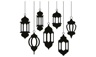 Ramadan lantern silhouette
