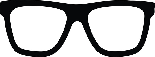 Retro Black Eyeglasses Silhouette