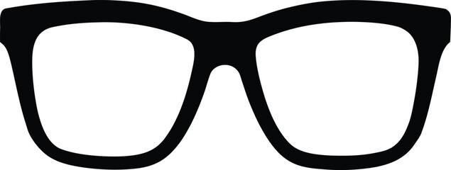 Retro Black Eyeglasses Silhouette