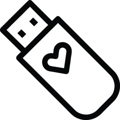 Heart USB Flash Drive Icon